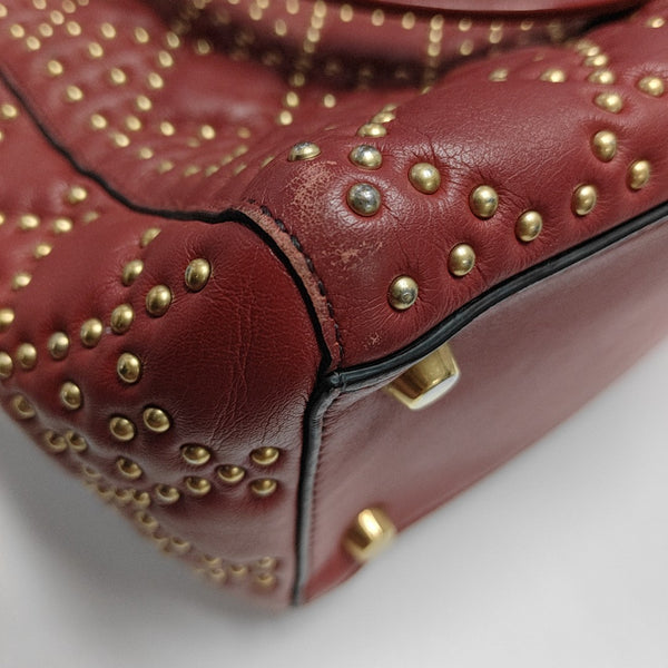 Lady Dior Mediano Piel de Becerro Roja