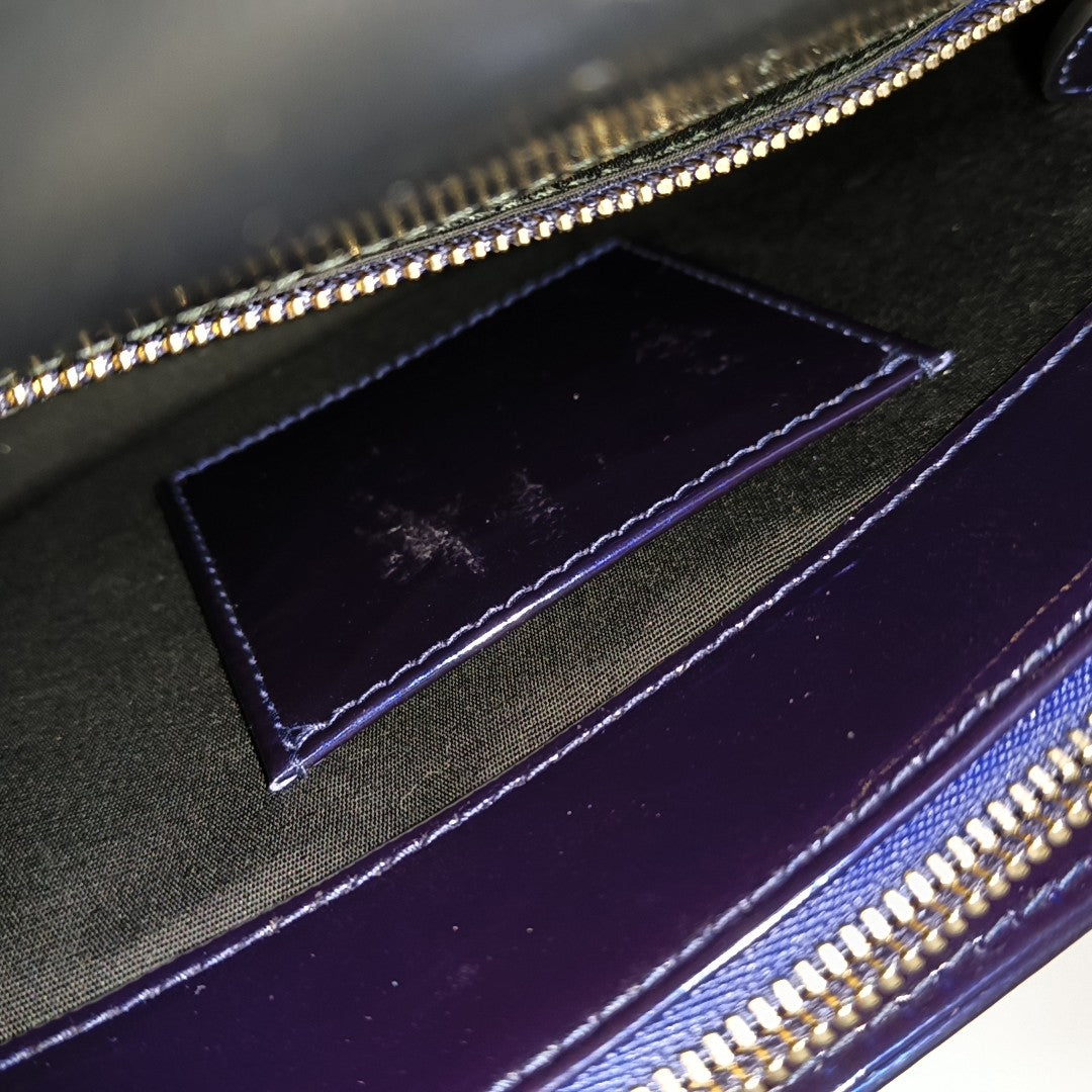SERPENTI FOREVER Medium Patent Leather Blue
