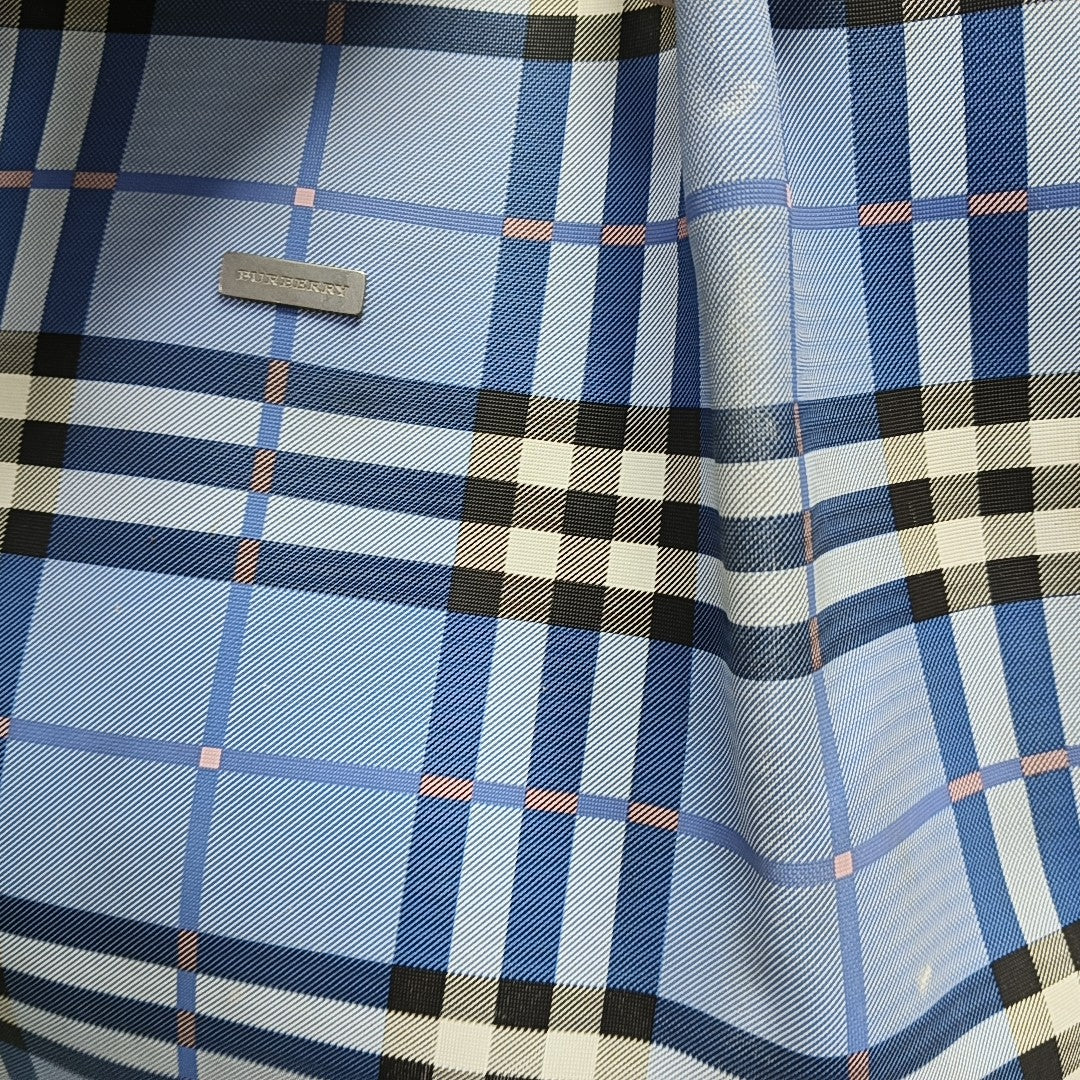 Coated Canvas Top Handle Bag Blue