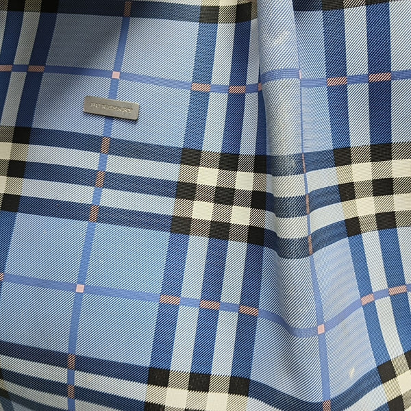 Coated Canvas Top Handle Bag Blue