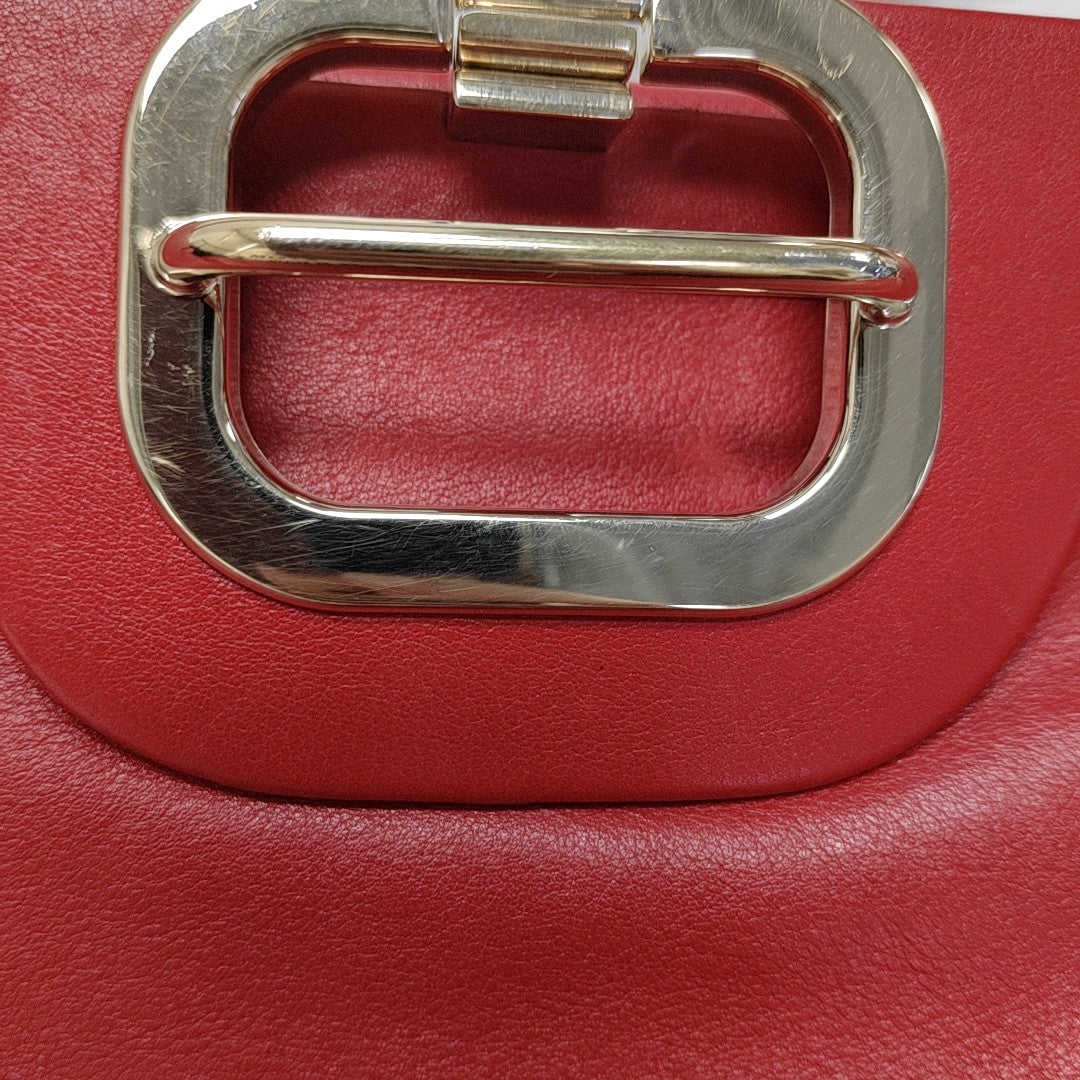 Calfskin Crossbody Bag Red