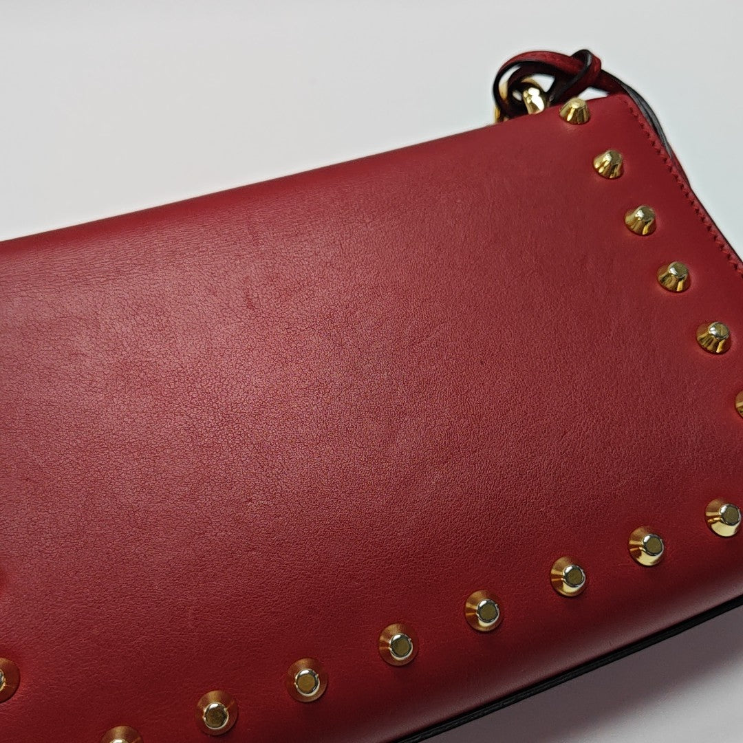 Padlock Small Calfskin Red