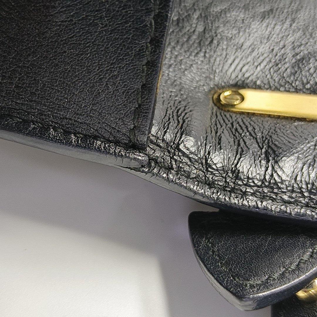 Calfskin Shoulder Bag Black