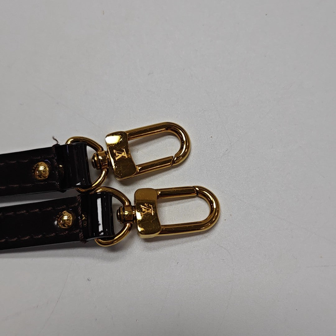 ALMA BB Monogram Patent Leather Brown