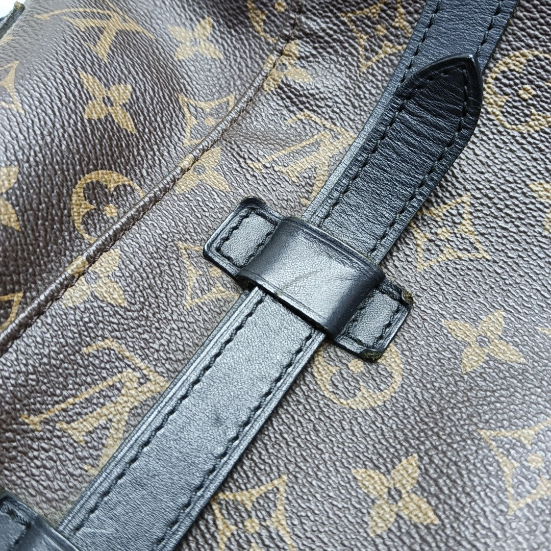 CHRISTOPHER MM Monogram Coated Canvas Brown