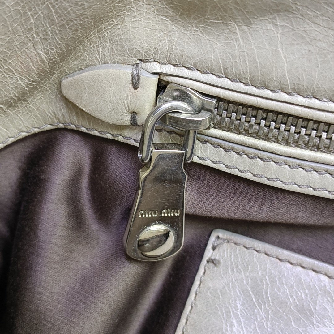 Shoulder Strap Calfskin Gray