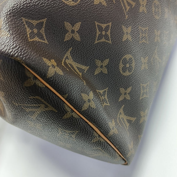 SPEEDY 30 Monogram Coated Canvas Brown
