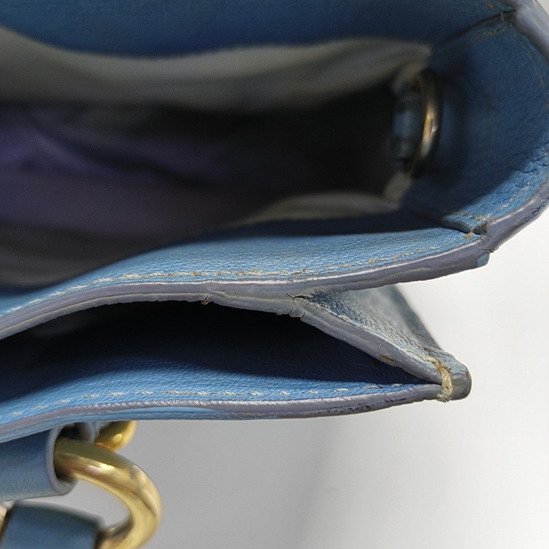 Calfskin Shoulder Bag Blue