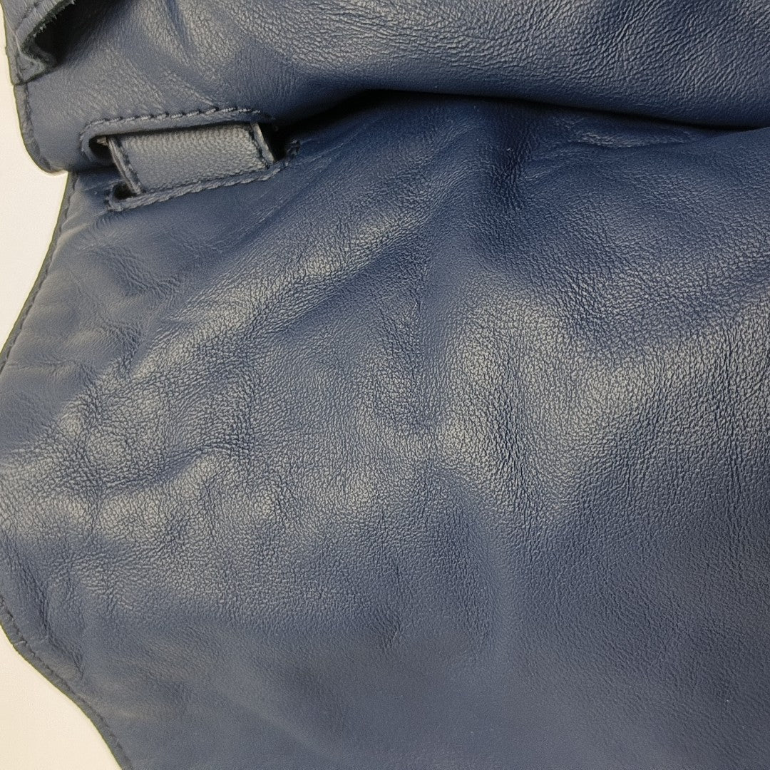 Calfskin Shoulder Bag Blue
