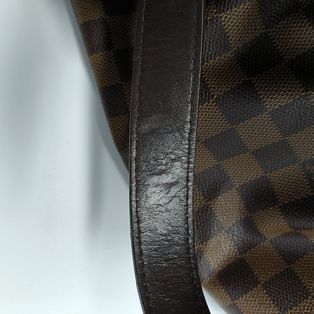 SISTINA MM Damier Ebene Coated Canvas Brown