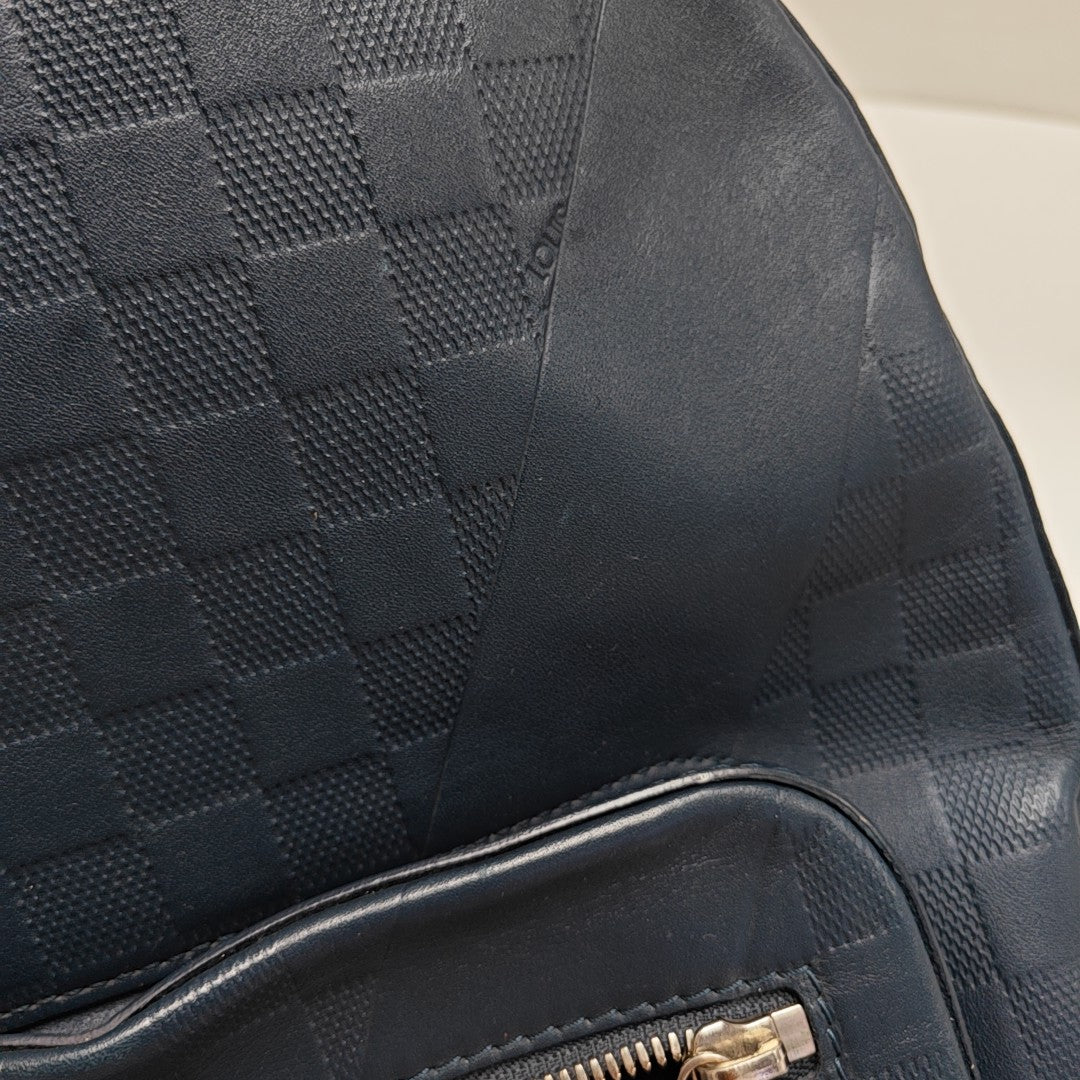 Damier Calfskin Backpack Blue