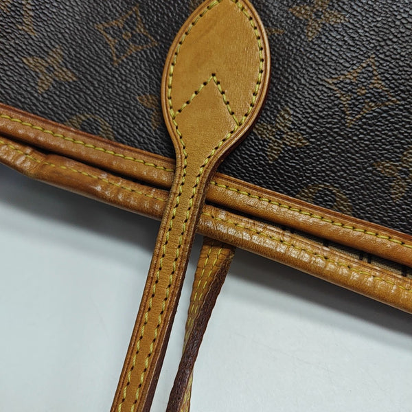 NEVERFULL GM Monogram Coated Canvas Brown