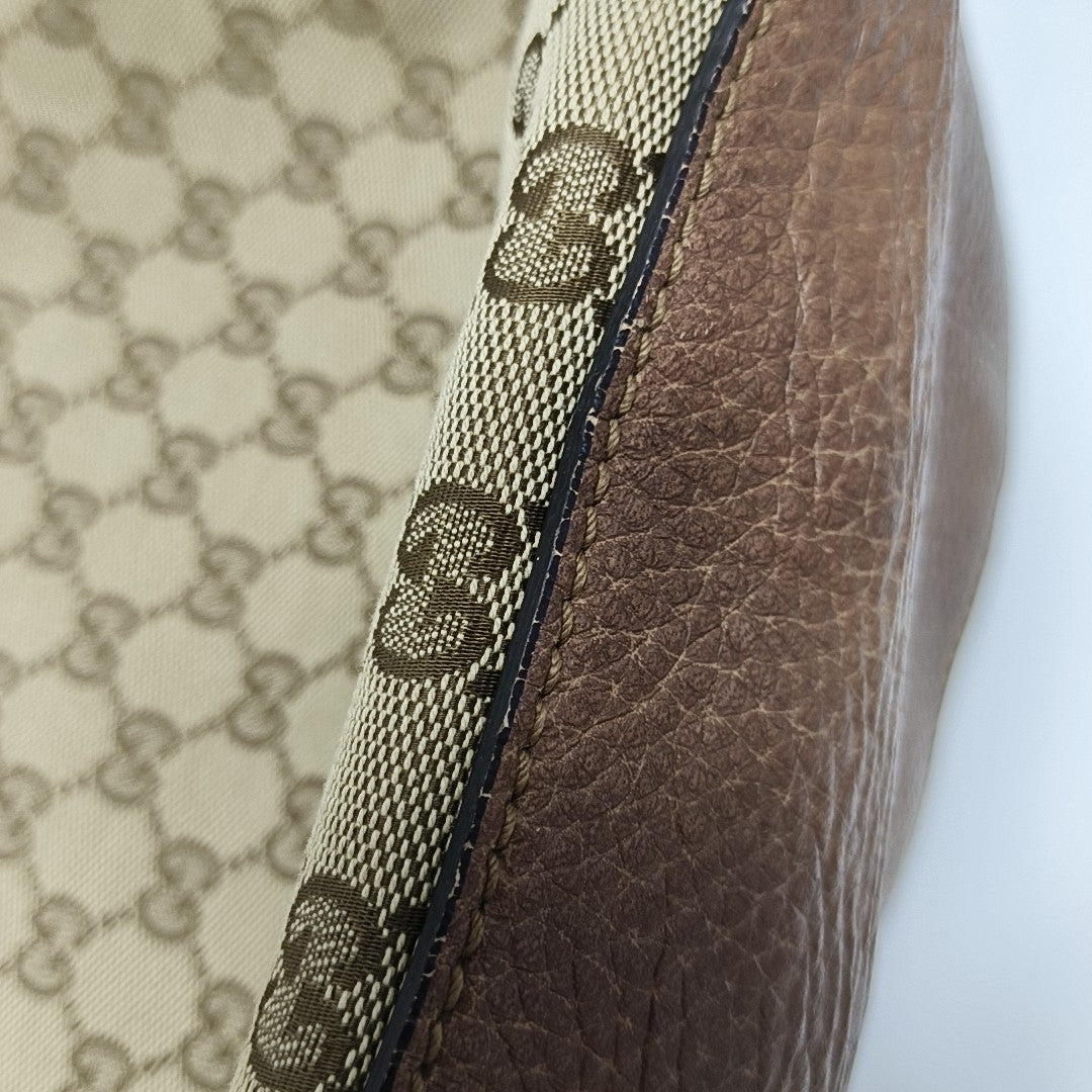 Monogram Canvas Shoulder Bag Beige