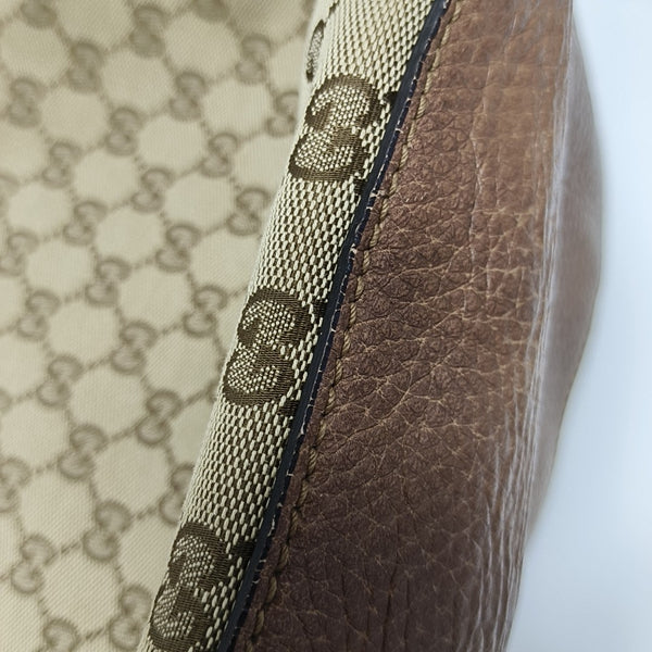 Monogram Canvas Shoulder Bag Beige