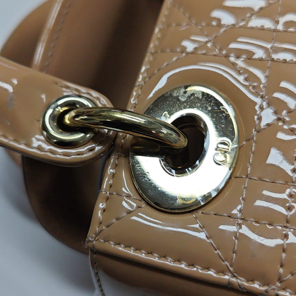 Lady Dior Mini Cannage Patent Leather Pink