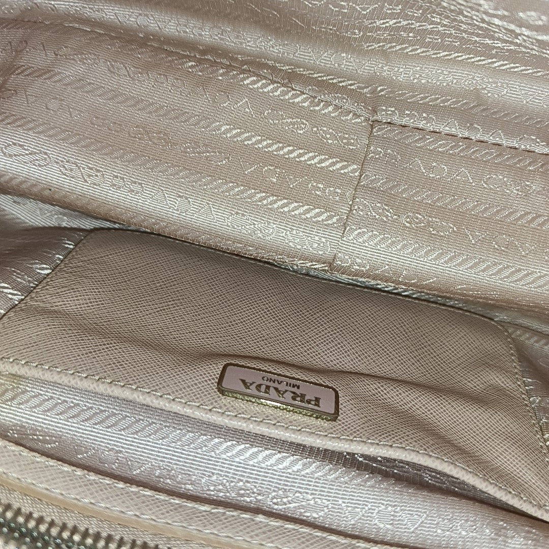 Quilted Nylon Shoulder Bag Pink