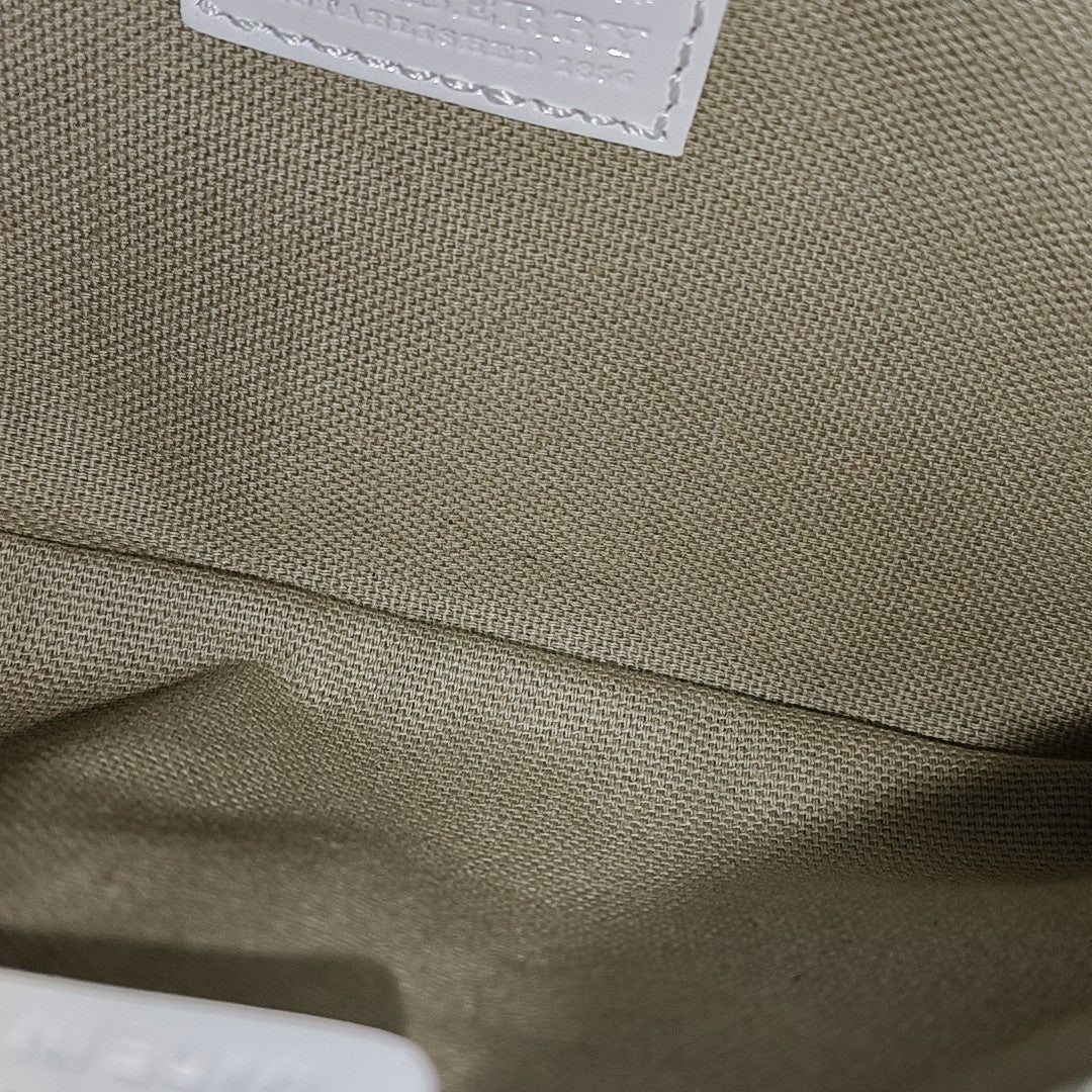 Coated Canvas Top Handle Bag Beige