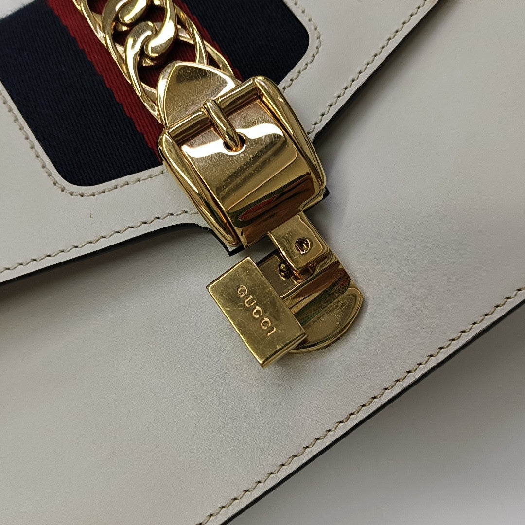 Sylvie Small Calfskin White