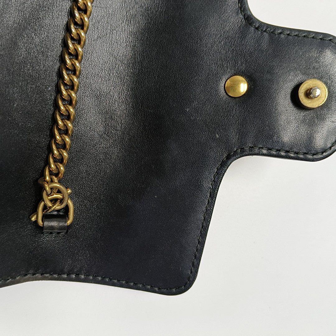 GG Marmont Mini Quilted Calfskin Black