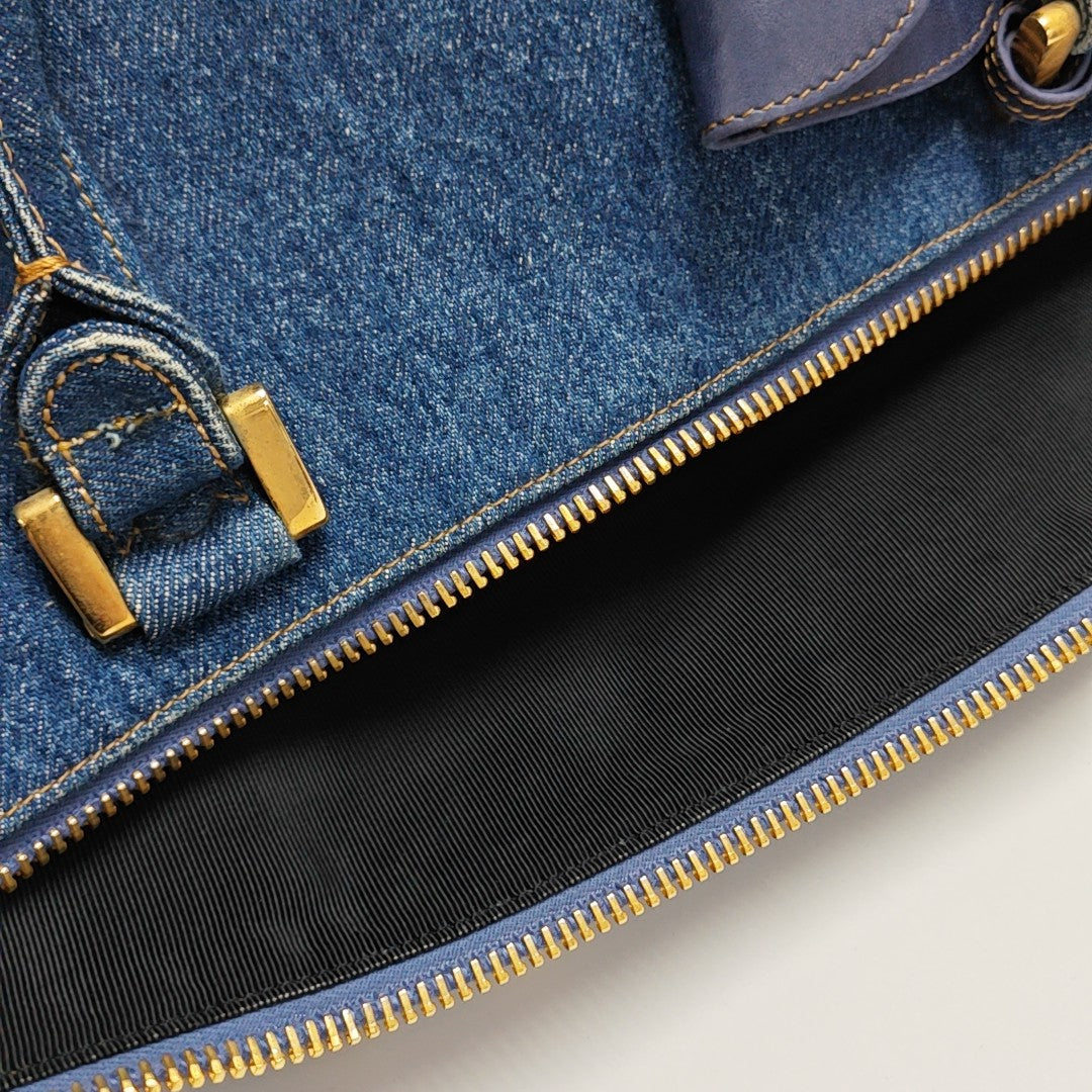 Denim Shoulder Bag Blue