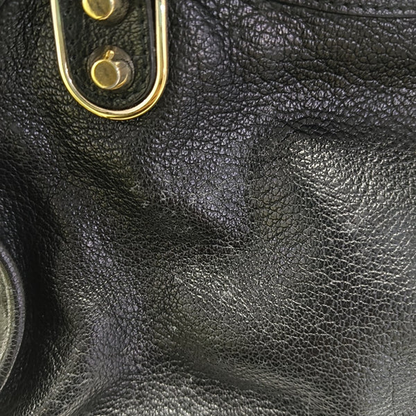 Classic Metallic Edge City Mini Lambskin Black