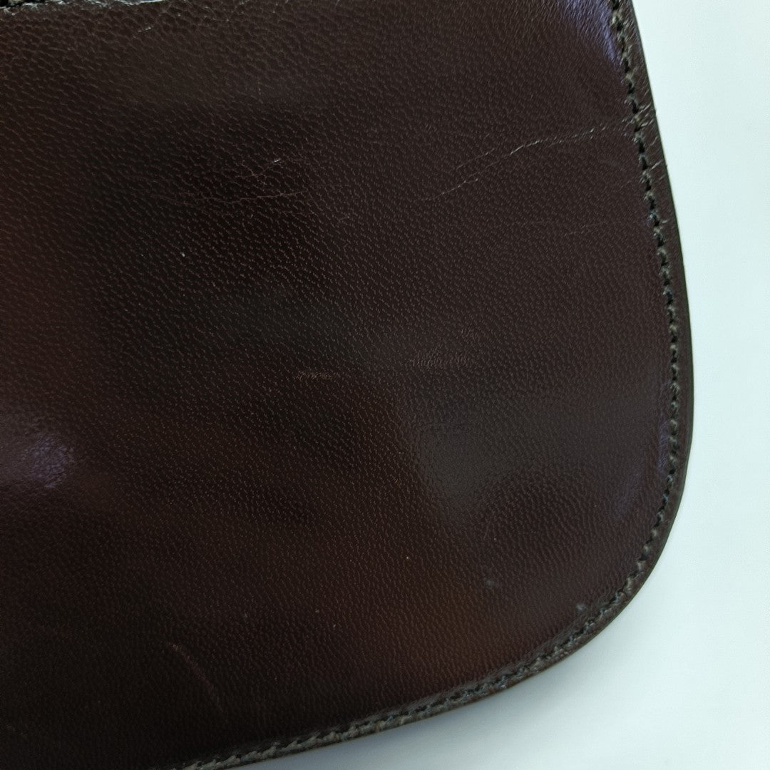 Calfskin Top Handle Bag Brown
