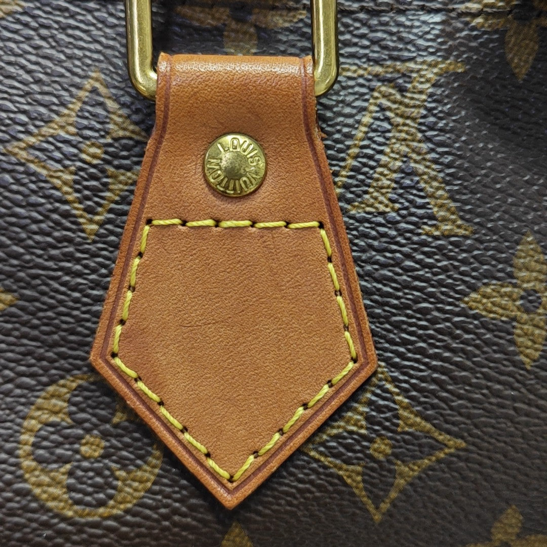 Monogram Coated Canvas Top Handle Bag 40 Brown