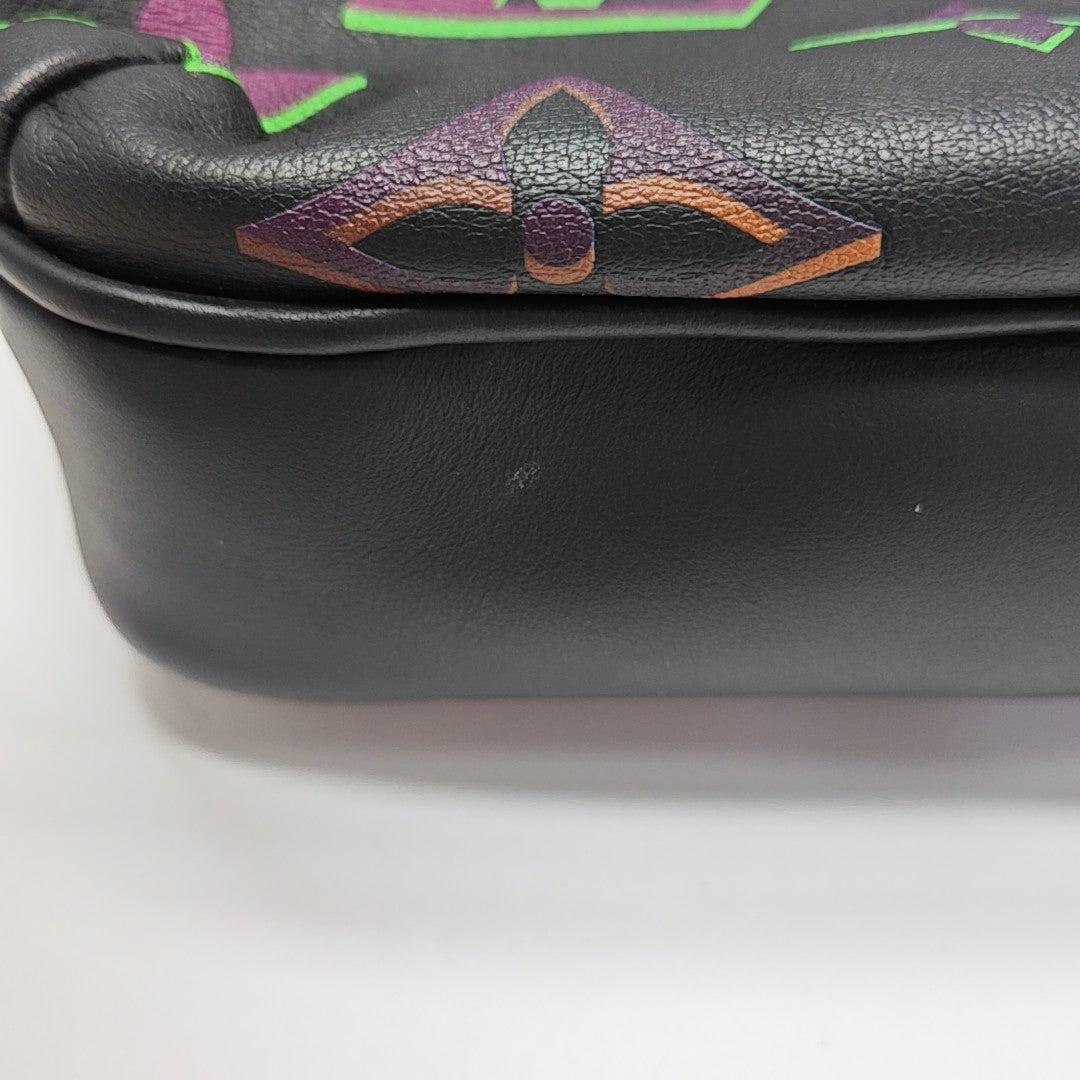 Monogram Calfskin Shoulder Bag PM Black