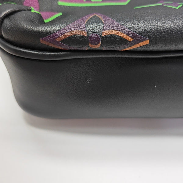 Monogram Calfskin Shoulder Bag PM Black