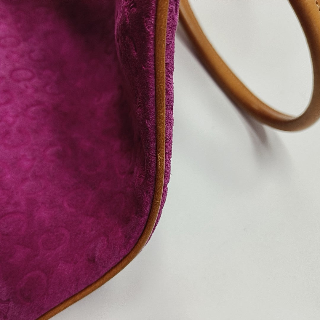 Suede Top Handle Bag Pink