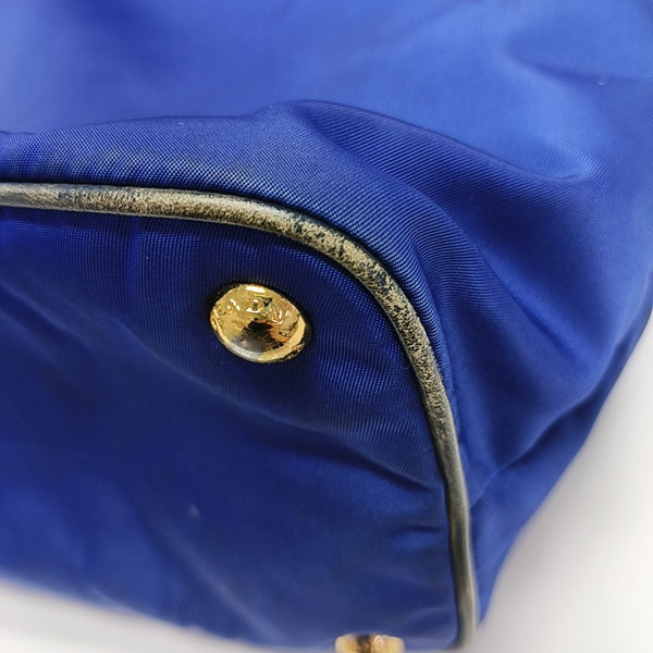 Nylon Tote Bag Blue