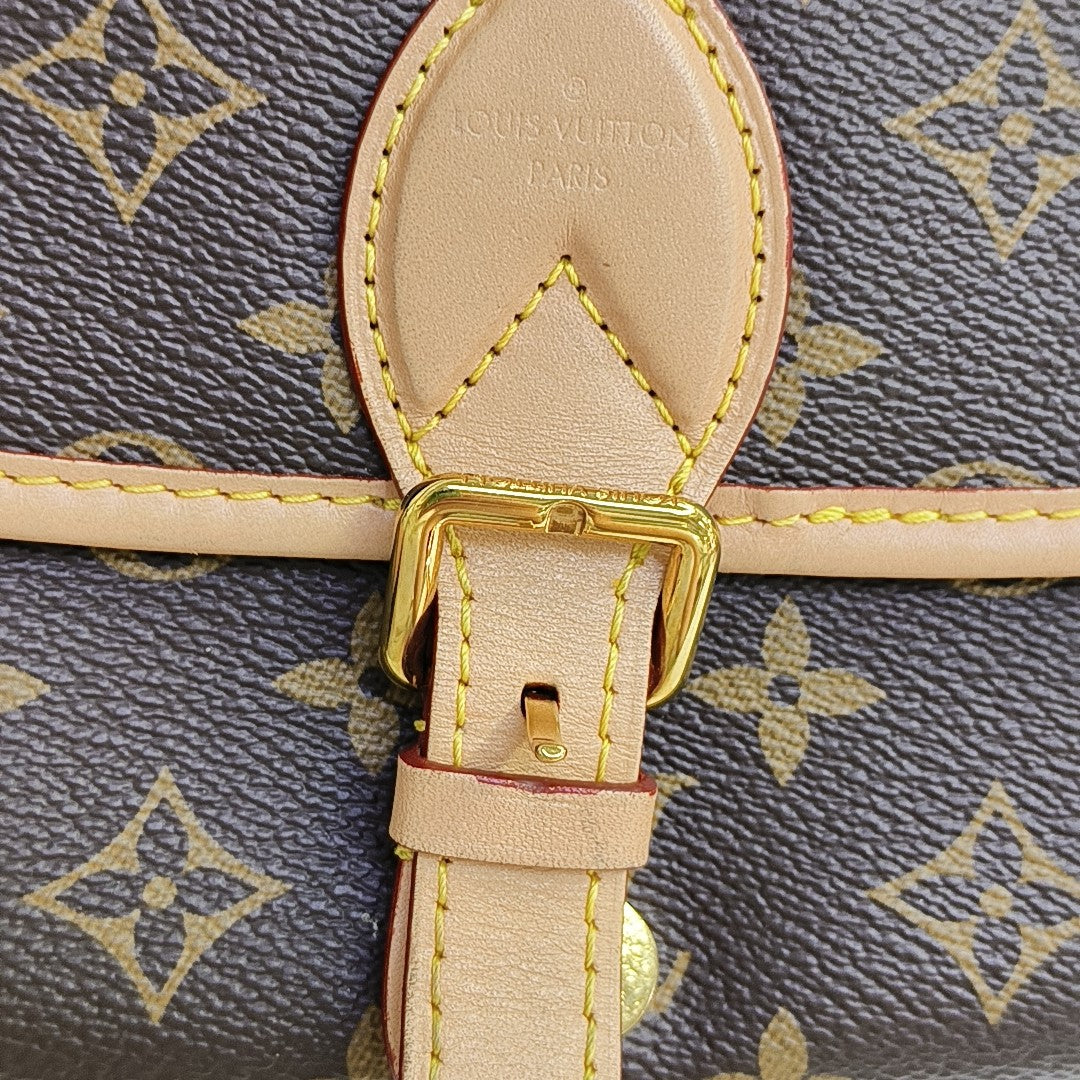 DIANE Monogram Coated Canvas Brown