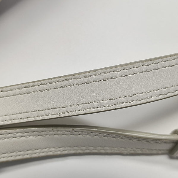 Leather Shoulder Bag White