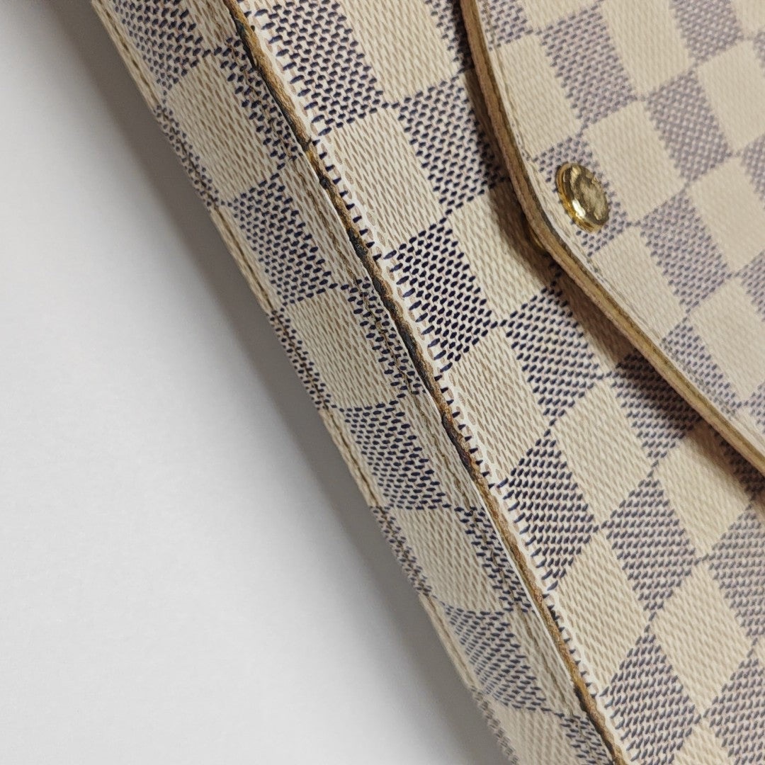 FÉLICIE Damier Azur Coated Canvas White