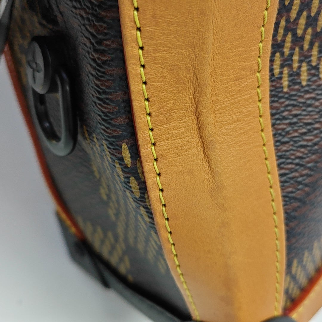 SOFT TRUNK Damier Ebene Coated Canvas Brown