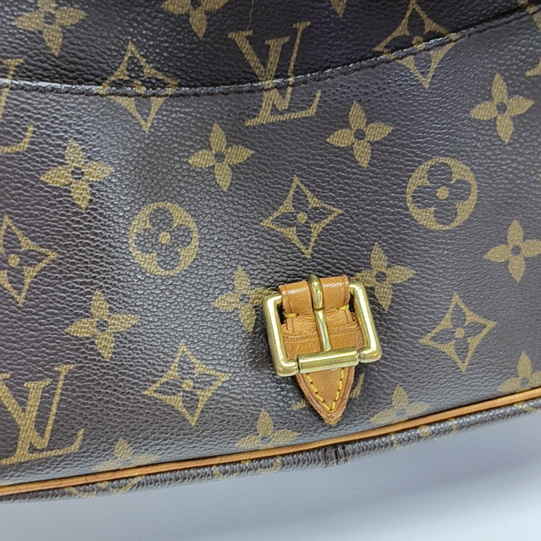 SOLOGNE PM Monogram Coated Canvas Brown