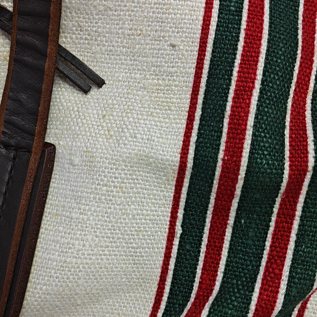Linen Top Handle Bag Multicolor