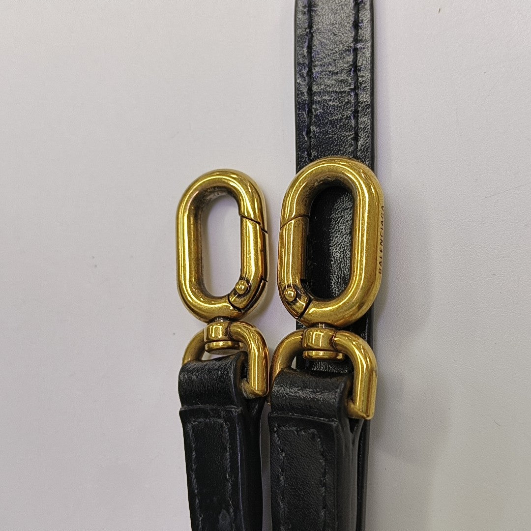 Hourglass Small Calfskin Black