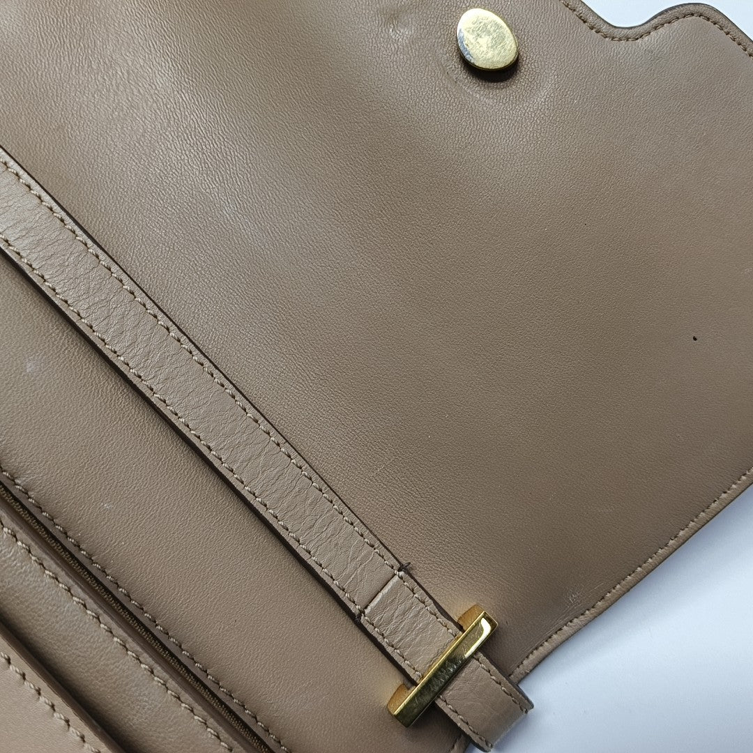 TB Small Calfskin Beige