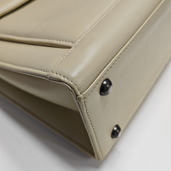 Calfskin Top Handle Bag Beige
