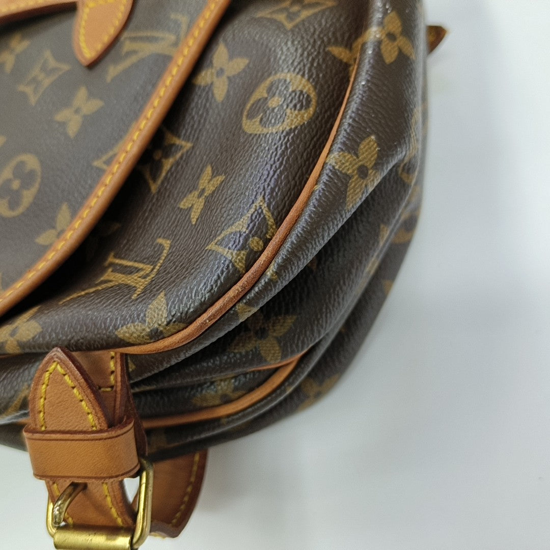 SAUMUR 30 Monogram Coated Canvas Brown