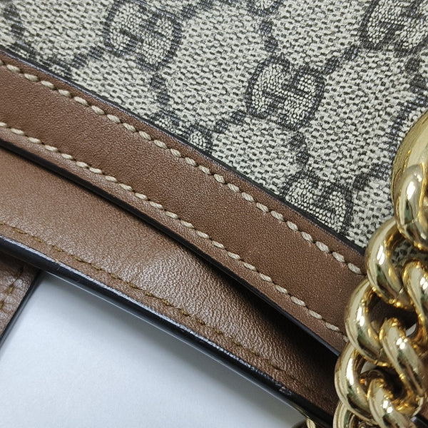 Padlock Medium Monogram Coated Canvas Beige