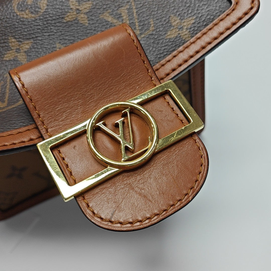 DAUPHINE Mini Monogram Coated Canvas Brown