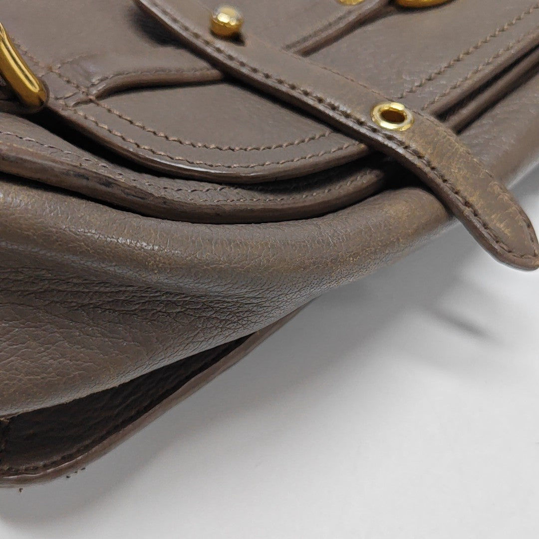 Calfskin Shoulder Bag Gray