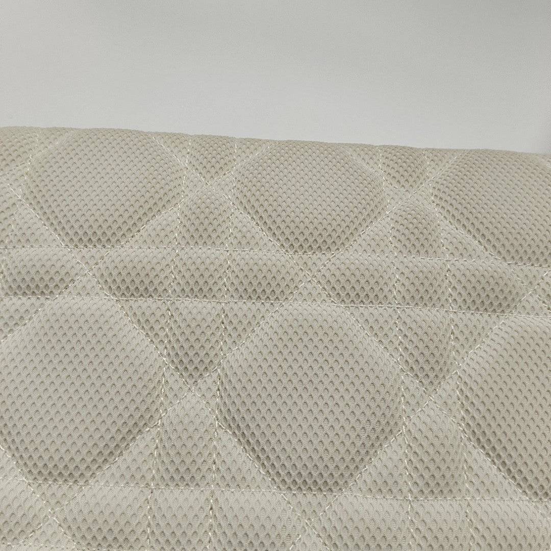 Lady D-Lite Medium Cannage Fabric White
