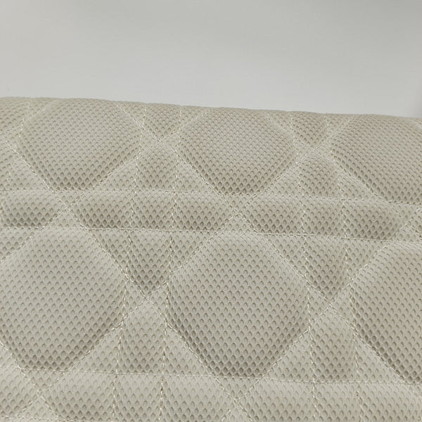 Lady D-Lite Medium Cannage Fabric White