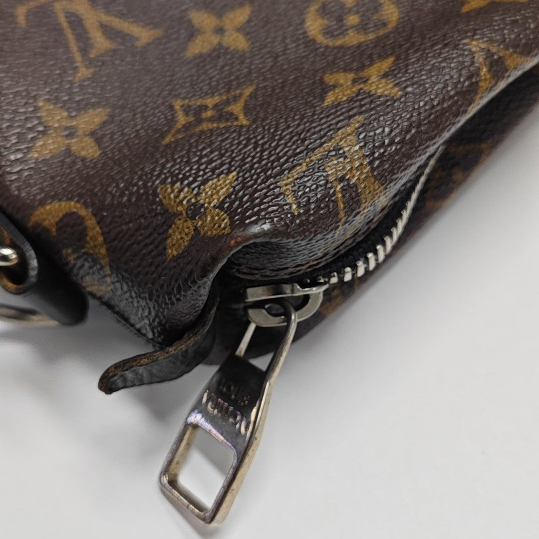 KITAN Monogram Coated Canvas Brown