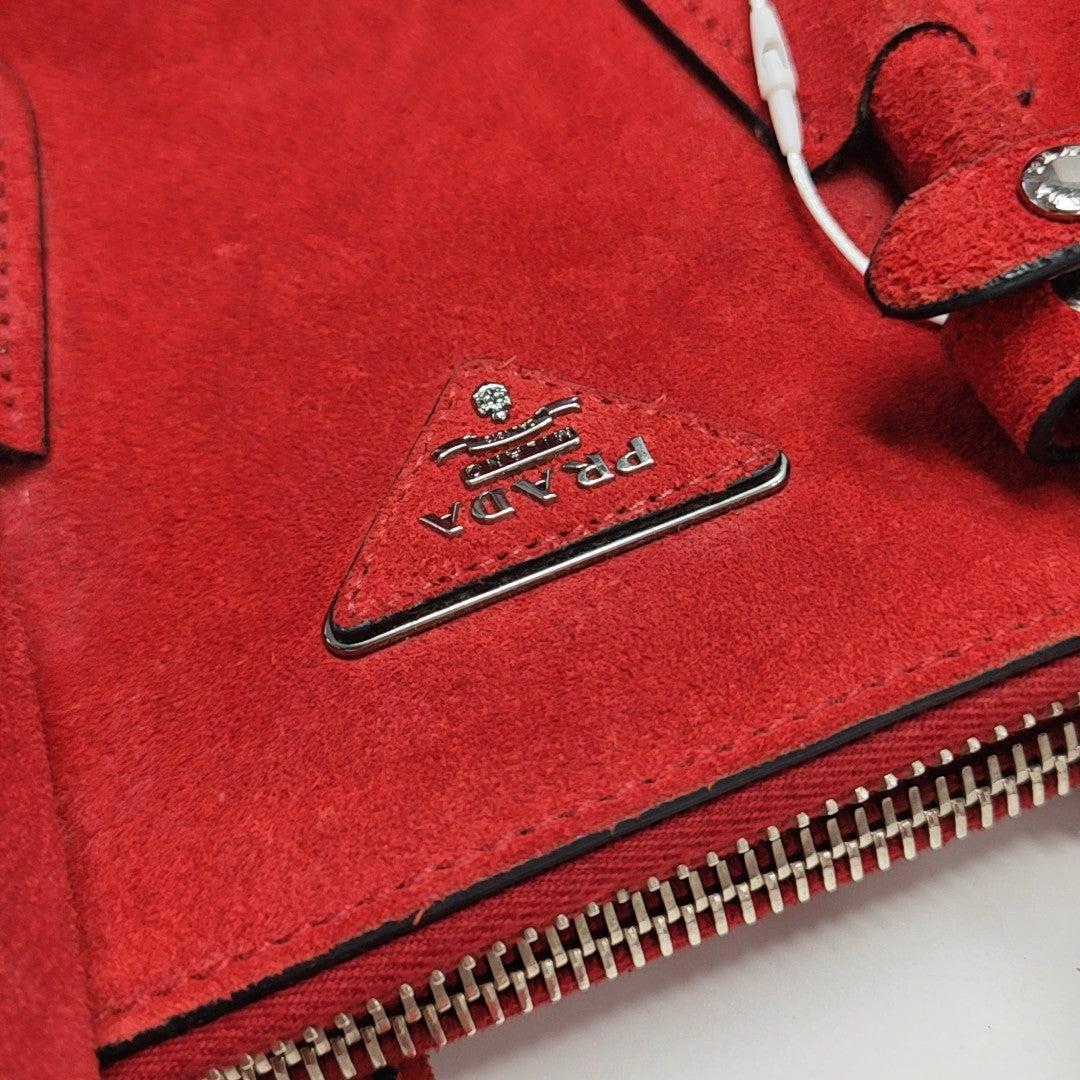 Glace Calf Suede Red
