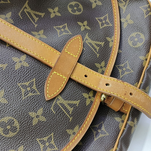 SAUMUR Monogram Coated Canvas Brown