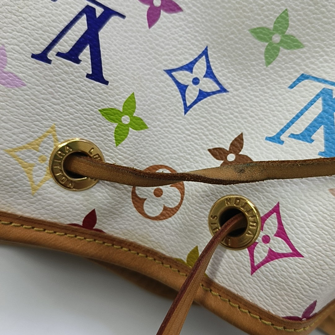 LV × TM NÉONOÉ MM Monogram Coated Canvas White